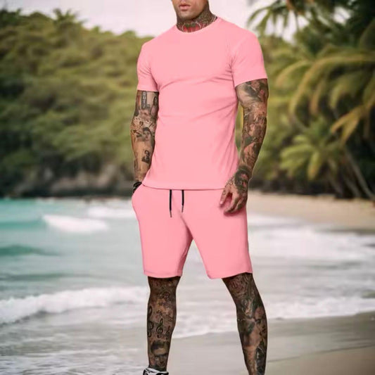 Men's Pink Shirt Set