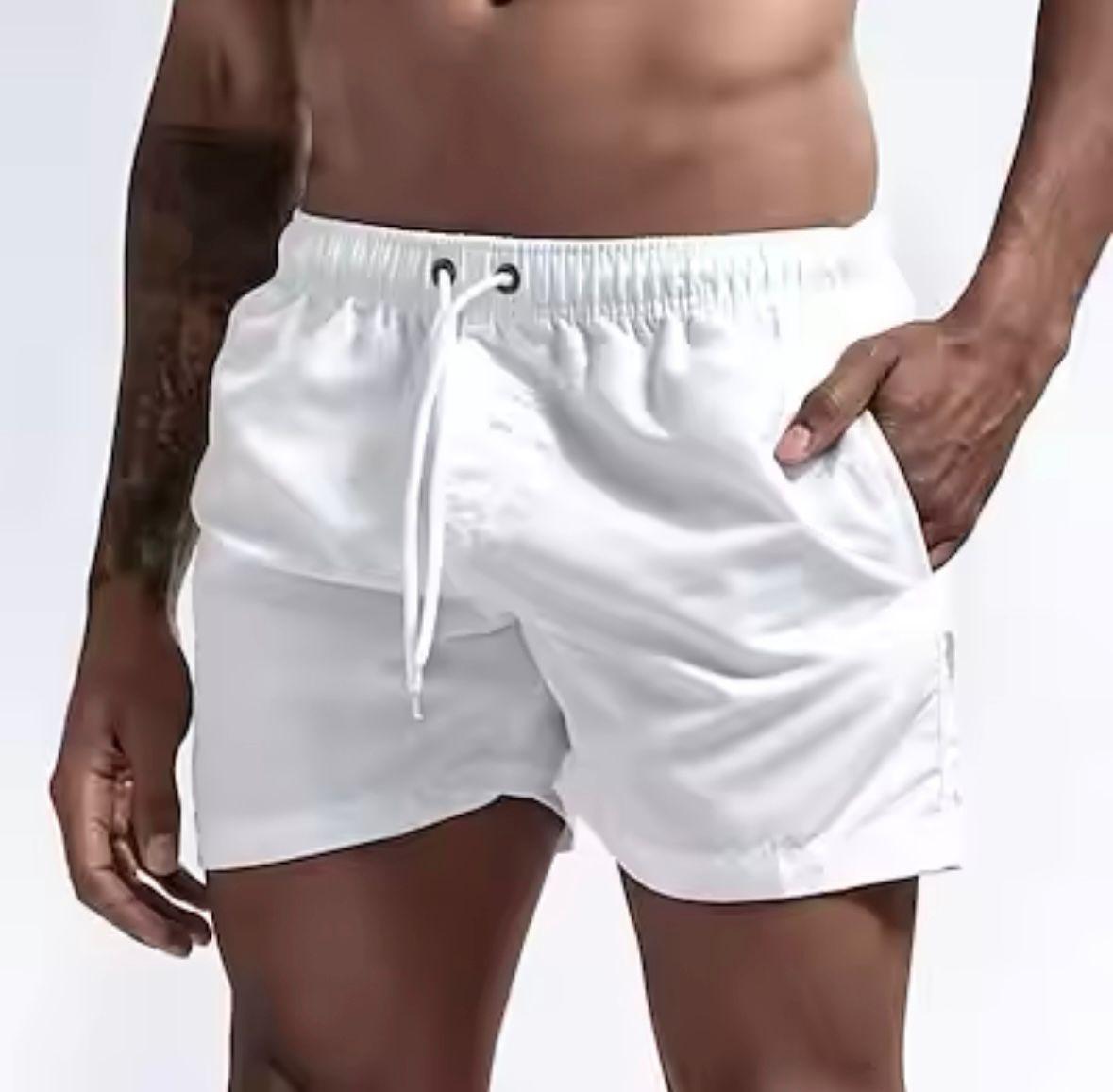 Men's White Swimming Shorts