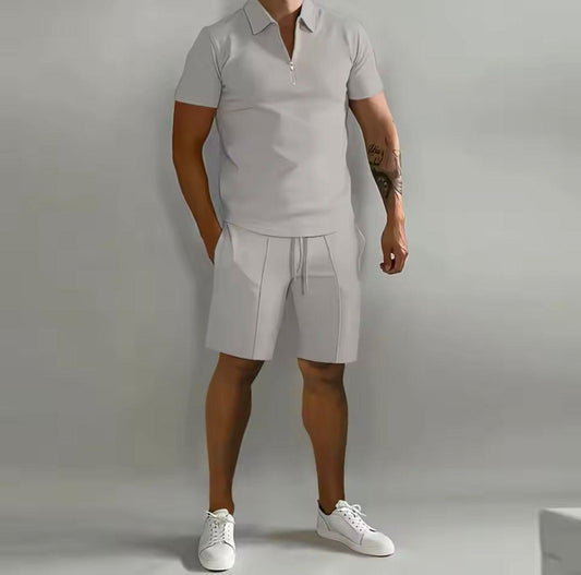 Men's Grey Shorts and Top