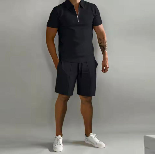 Men's Black Shorts and Top